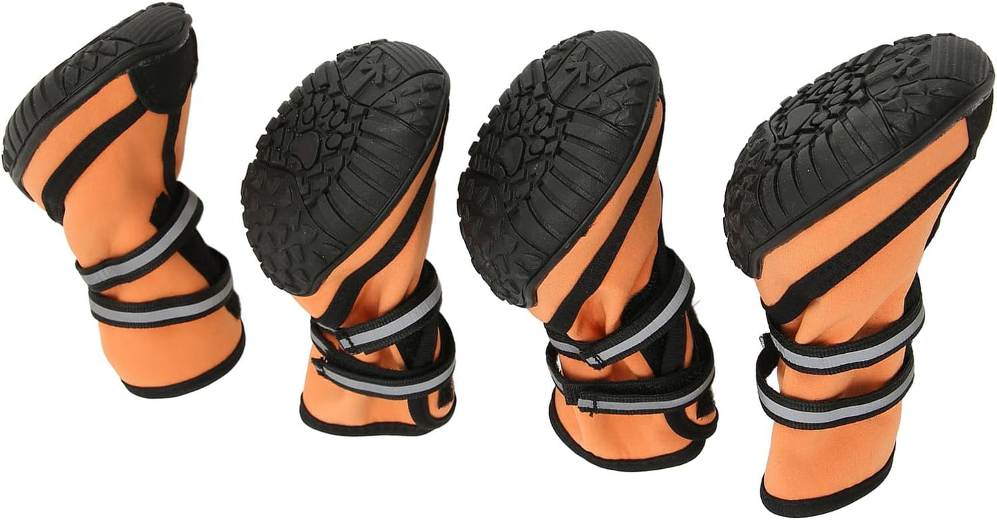 Dog Boots for Dogs, Non Slip Waterproof Dog Shoes for Outdoor, Protectors for Medium to Large Dogs Dogs Paws Protectors Winter Snowy Day Outdoor Walking, Indoor Hardfloors